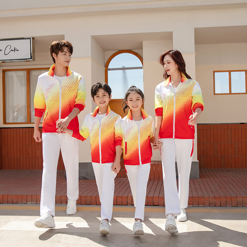 NEW CASUAL SPORTSWEAR SETS MALE AND FEMALE COUPLES LONG-SLEEVED STUDENT CLASS UNIFORMS GYMNASTICS GYMNASTICS COMPETITIONS TEAM UNIFORMS GROUP PURCHASE