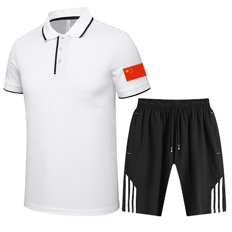 CHINESE TEAM T-SHIRTS SPORTSWEAR MENS AND WOMENS SHORT-SLEEVED COMPETITION TRAINING SETS QUICK-DRYING HALF-SLEEVED SHORTS RUNNING CLOTHES POLO SHIRTS