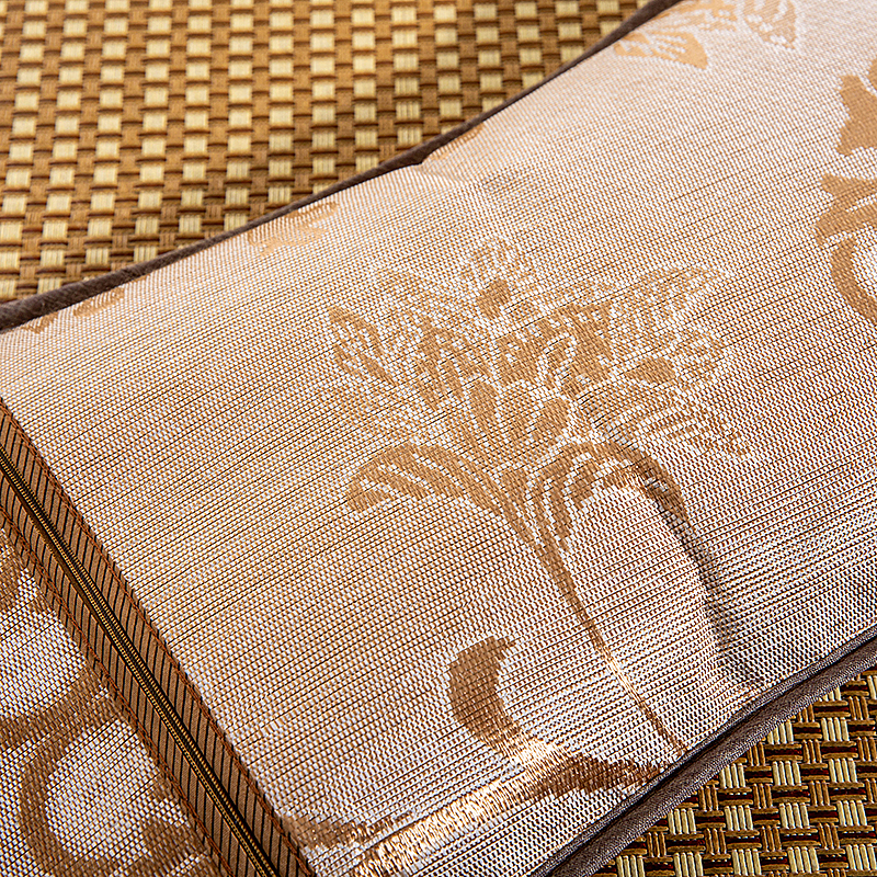 EMBROIDERED MAT PILLOW SUMMER BAMBOO PILLOW TEA PILLOW CORE SINGLE DOUBLE-SIDED PILLOW STUDENT SUMMER ADULT RATTAN PILLOW
