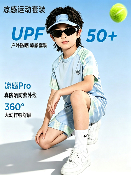 2026新款童装女童速干运动套装儿童冰丝短袖两件套男童网眼篮球服 — 4