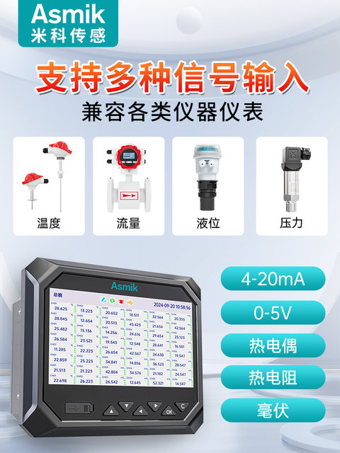 Miko Multi-channel Paperless Recorder Industrial Multi-channel Temperature Patrol Pressure Curve Data Current Detector