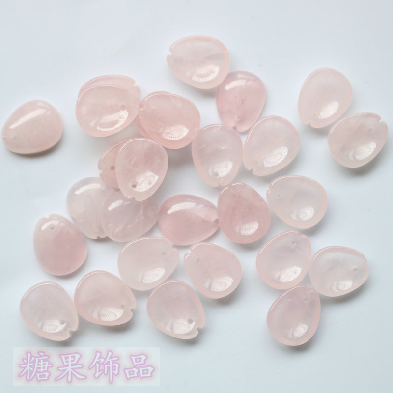 NATURAL AMETHYST EDGE HOLE PETALS PINK CRYSTAL SMALL ROUND PLUM PURPLE JADE PETALS ANCIENT HAIRPINS BRAIDED FLOWER MATERIALS DIY ACCESSORIES
