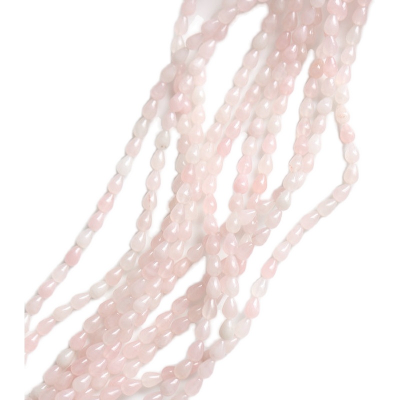 NATURAL PINK CRYSTAL STRAIGHT HOLE ROUND WATER DROP THREE BEADS HAIRPIN HOSTA FLOWER STEP SHAKE HANDMADE MATERIALS DIY JEWELRY ACCESSORIES