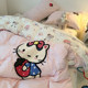 Large version of cartoon cute towel embroidery four-piece set student dormitory household washing cotton sheet quilt cover pillowcase three-piece set