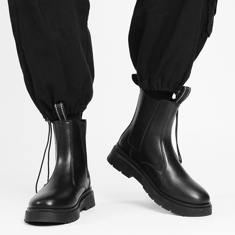 WINTER CHELSEA BOOTSMENS MARTIN BOOTSHIGH-TOP WORKWEAR TRENDY COTTON SHOES SNOW CHIMNEYS HIGH-QUALITY BOOTIES HIGH STREETS