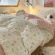 College student dormitory cartoon bedding three-piece set of non-complex pure cotton bed sheets, people quilts and quilts sets a complete set of six