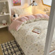 College student dormitory cartoon bedding three-piece set of non-complex pure cotton bed sheets, people quilts and quilts sets a complete set of six