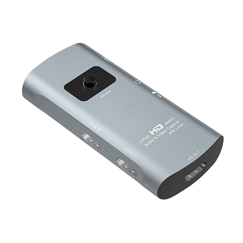 DUAL HDMI TO USB AUDIO AND VIDEO HD CAPTURE CARDS TWO-IN ONE-OUT SWITCHER TYPE-C CAPTURE CARD