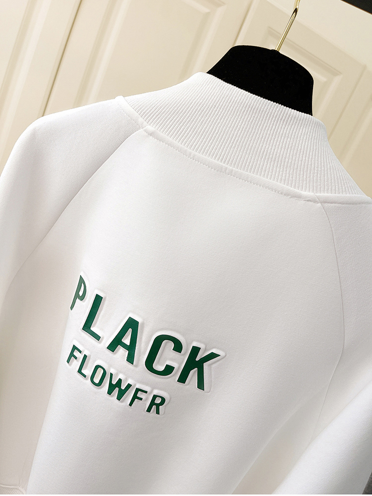 FOREIGN TRADE CUT LABEL REMOVAL CABINET TAIL GOODS THIN ZIPPER SWEATSHIRT WOMENS POCKET DESIGN SENSE SHORT STAND COLLAR CARDIGAN JACKET JACKET