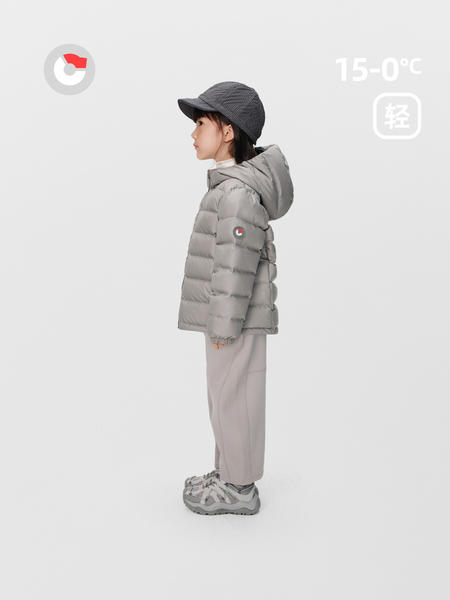 保姆鹅 儿童羽绒服短款连帽保暖中大童超轻柔软舒适薄款外套冬装 — 5