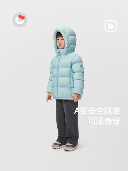 保姆鹅 儿童羽绒服短款外套连帽保暖泡芙男女童防风休闲加厚冬装 — 4