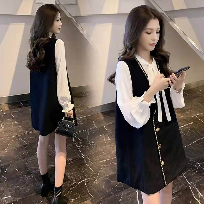 PREGNANT WOMENS SPRING SUITS FASHIONABLE SPRING AND AUTUMN NEW SPRING OUTINGS INTERNET CELEBRITIES LONG-SLEEVED TOPS BASE SHIRTS CASUAL TWO-PIECE SETS