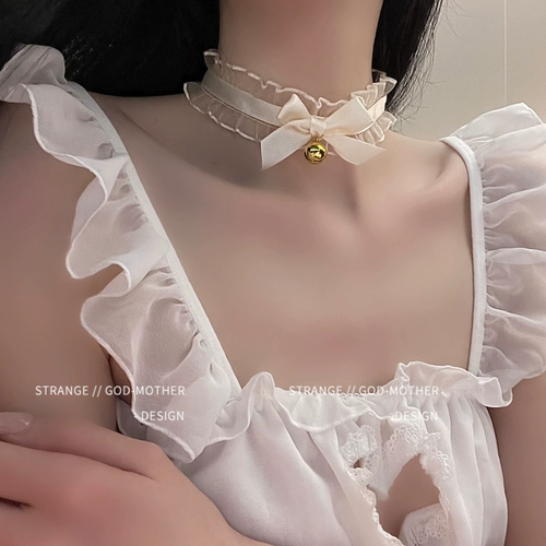 Колокольчик, чокер, рождественская цепочка до ключиц, ожерелье