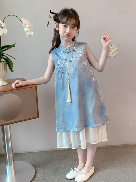 女童夏连衣裙2026新款童装小女孩新中式新国风旗袍裙子儿童公主裙
