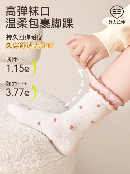女童袜子秋薄款儿童纯棉棉袜透气女宝女孩童袜春秋款高筒宝宝秋袜 — 2
