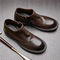 FOREIGN TRADE ORIGINAL SINGLE MENS LEATHER SHOES LEATHER CASUAL SHOES SOFT SOLE SPRING AND SUMMER BREATHABLE LOW-TOP BRITISH RETRO ZIPPER MENS LEATHER SHOES
