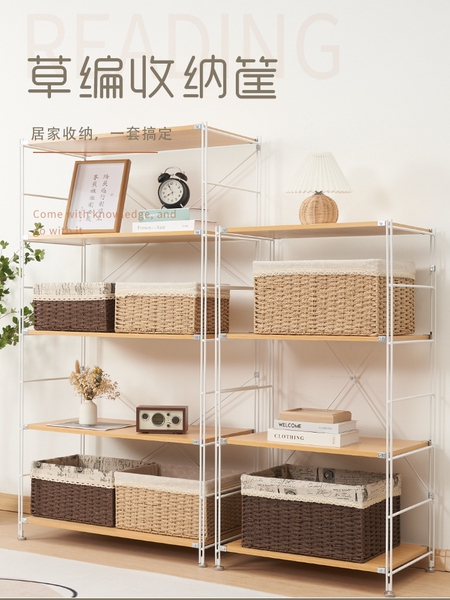 草编收纳筐脏衣篮玩具藤编杂物收纳箱卧室收纳篮储物收纳盒编织框