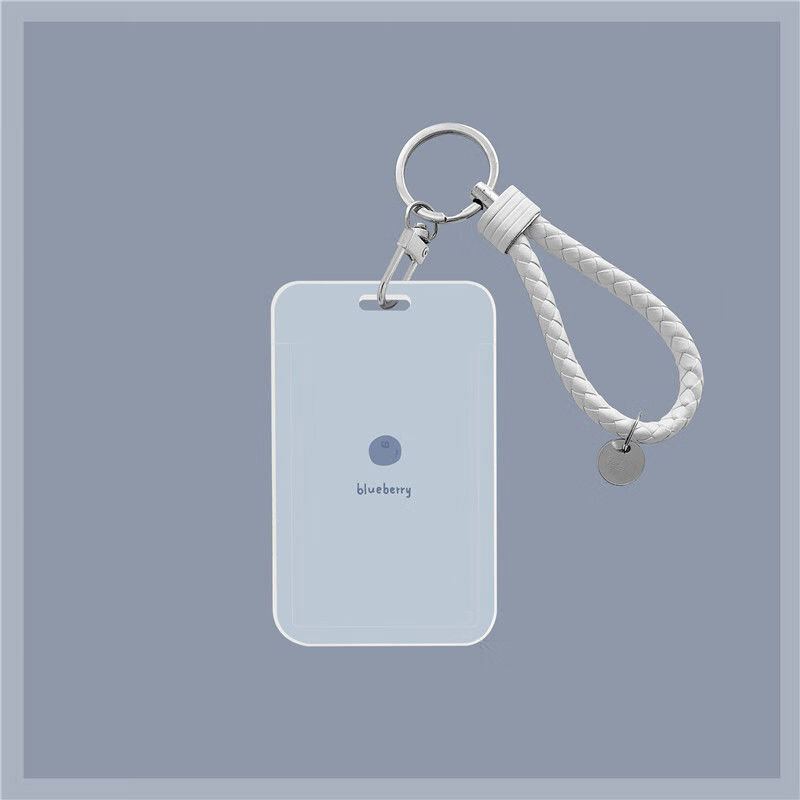 BLUEBERGRG 블루베리 버스 카드 보호 커버 학생 식사 카드 캠퍼스 액세스 제어 지하철 도어 카드 커버 키체인 여성