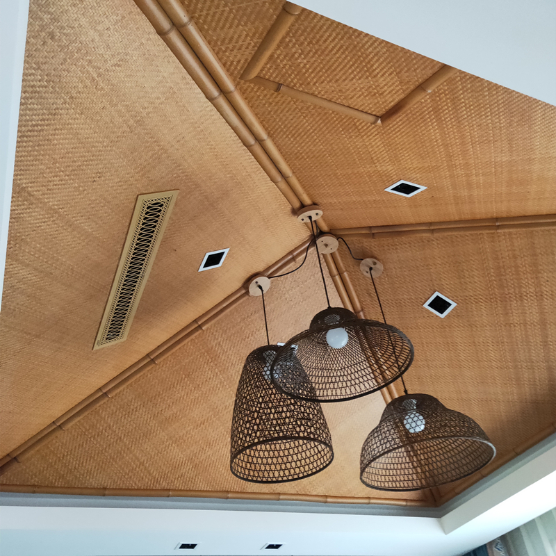 HIGH-END DECORATION BAMBOO MAT CUSTOM HANDMADE BAMBOO CEILING WALL BACKGROUND DECORATION FURNITURE CABINET DOOR FINISH CARBONIZATION VINTAGE