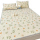 2025 new latex mat three-piece set summer ice silk bed sheets for people machine wash air conditioning soft mats for summer