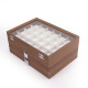 Black walnut grain dustproof and cover jewelry box bracelet bracelet ring earring necklace box jewelry storage box