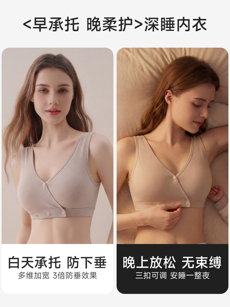 【C-G大码大胸】哺乳内衣大罩杯防下垂产后喂奶专用夏季薄款胸罩 — 4