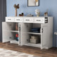 Solid wood balcony cabinet storage cabinet sun protection shoe cabinet large capacity drawer storage cabinet bay window cabinet European customization