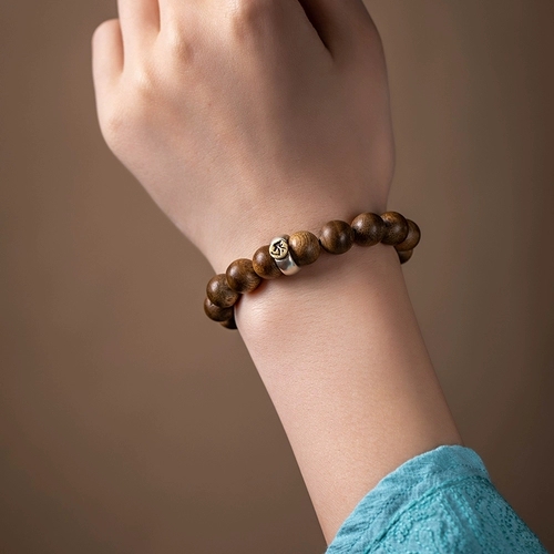 Оберег на день рождения, четки из алойного дерева, серебряный браслет подходит для мужчин и женщин, китайский гороскоп, серебро 925 пробы