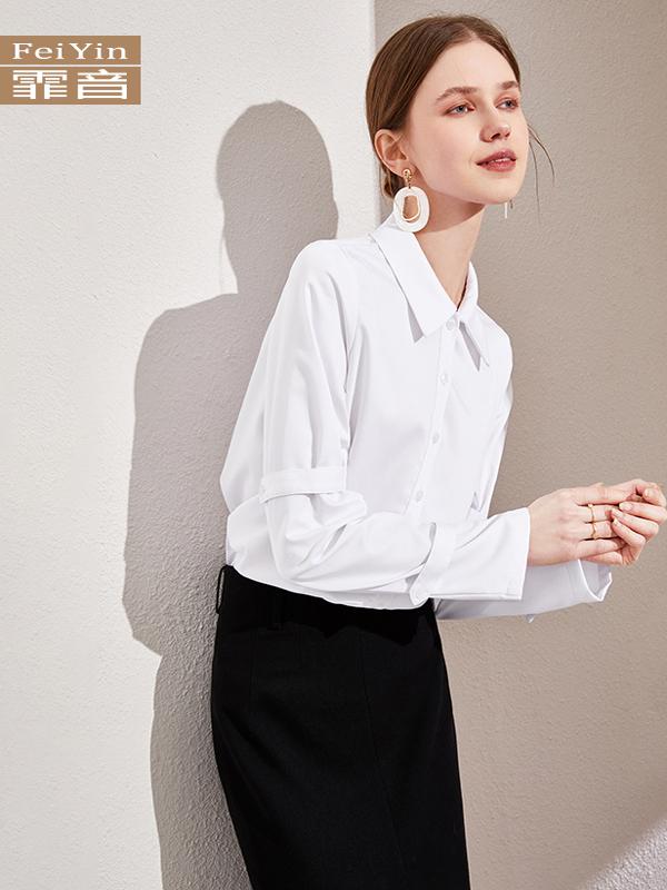 PROFESSIONAL CASUAL WHITE SHIRT WOMENS LONG-SLEEVED TEMPERAMENT FASHIONABLE THIN BOTTOM ANTI-WRINKLE NON-IRON INTERVIEW PROFESSIONAL SHIRT