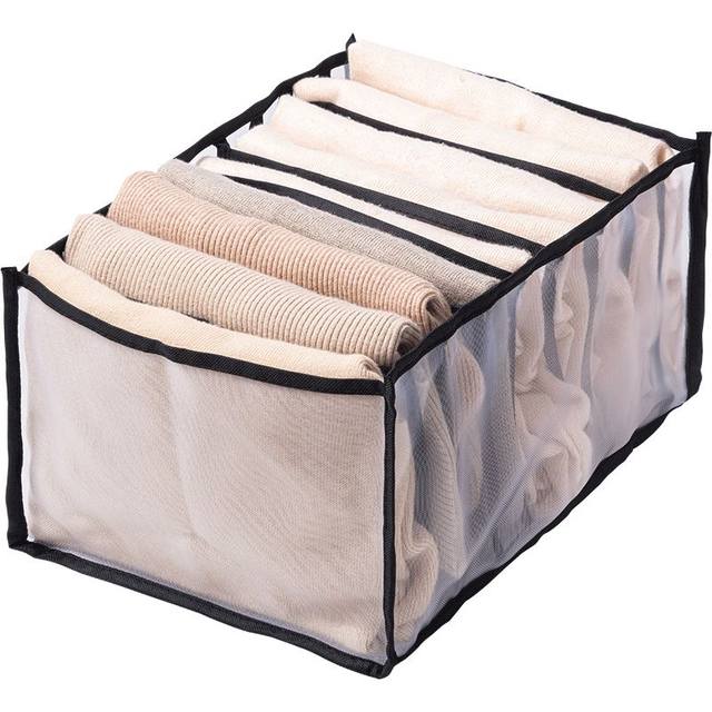 Mesh storage grid underwear storage clothes sorting storage box pants storage drawer type classification grid hot sale