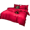 COTTON WEDDING FOUR-PIECE SET BIG RED COTTON SIMPLE EMBROIDERY DOUBLE WEDDING QUILT COVER WEDDING GIFT 1.8M BEDDING
