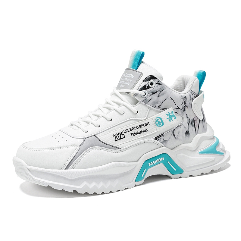 EUROPEAN STATION FRIED STREET DAD SHOES MEN VELVET WARMTH HIGH-TOP VERSATILE CASUAL WARMTH COLD-RESISTANT THICK-SOLED HEIGHTENED COTTON SHOES MEN