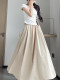 La Chapelle skirt for women 2025 new summer high waist A-line slim umbrella skirt pleated long skirt Yamamoto skirt J