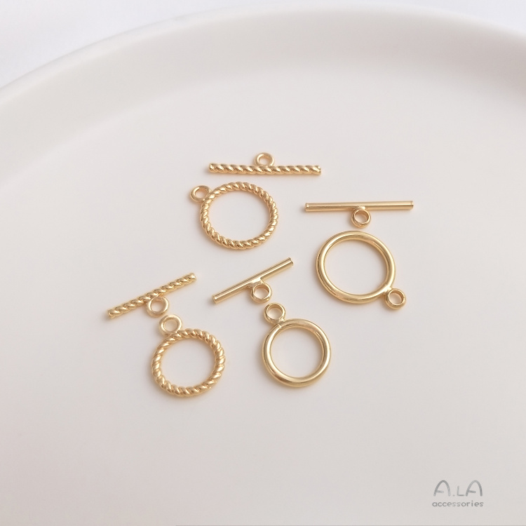 AMERICAN 14K GOLD-PACKED COLOR-PRESERVING MINI OT BUCKLE CLOSING BUCKLE DIY CHAIN BRACELET NECKLACE HEAD JEWELRY CONNECTION ACCESSORIES