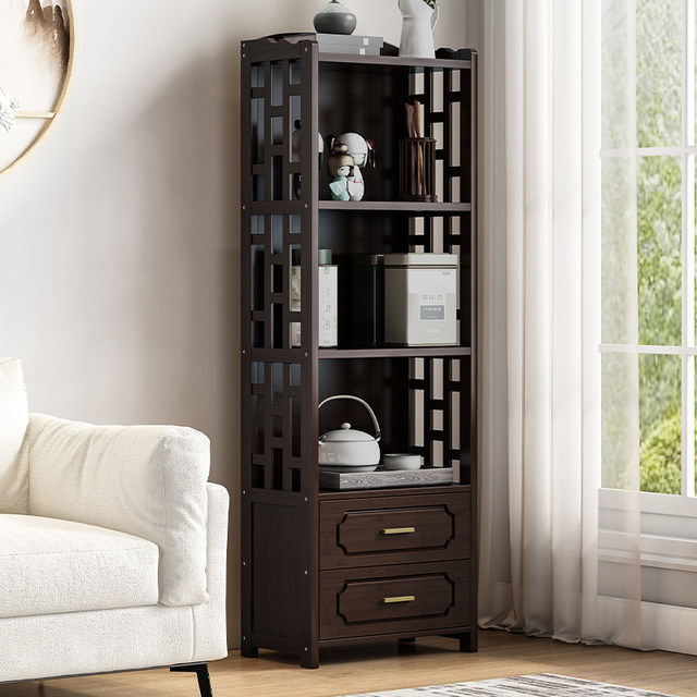Tea cabinet Small tea cabinet dining side cabinet tea cabinet living room wall storage rack office tea storage cabinet