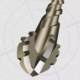 High hardness four-edge sawtooth eccentric drill full-ceramic tile cast iron concrete hexagonal drill bit dry drilling magic tool