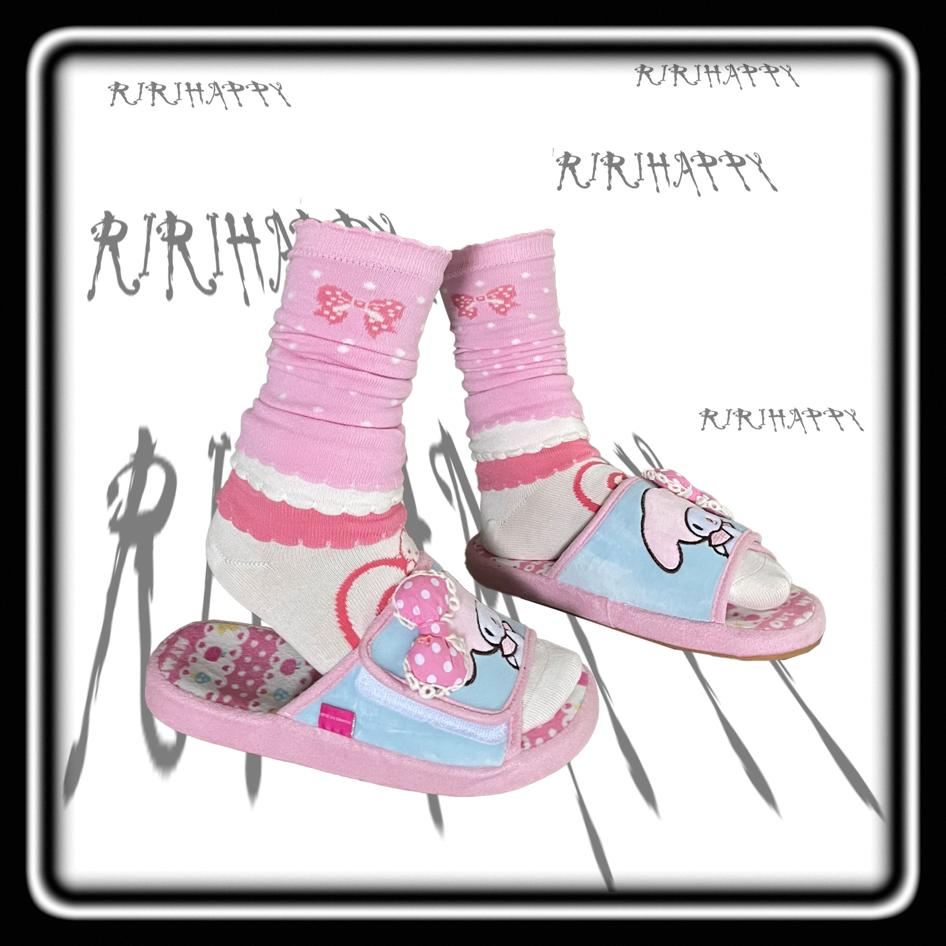 RIRIHAPPY BUNNY BEAR BOW SLEEVE LEG COVER