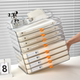 Desktop file storage rack transparent bookshelf office a4 paper partition rack pull-out and finishing rack stationery box