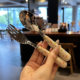 Harvest good products ~ Candy ceramic handle fork spoon! 304 stainless steel children's fork spoon tableware fruit fork dessert spoon