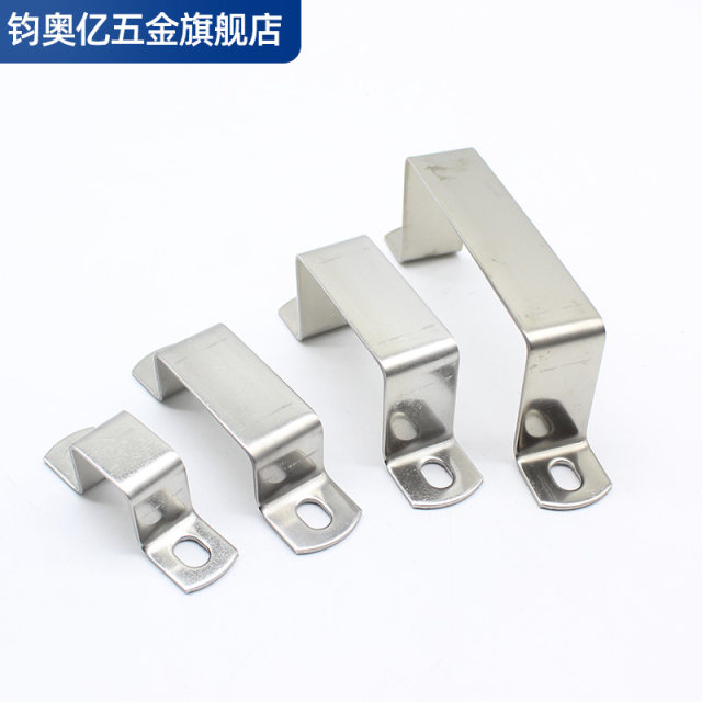 不锈钢304方管卡方形直角支架u型管卡方抱箍几字型卡扣方型骑马卡