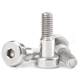 Hexagonal flat head step plug screw 304 stainless steel round head half-tooth shoulder axle limit bolt M5