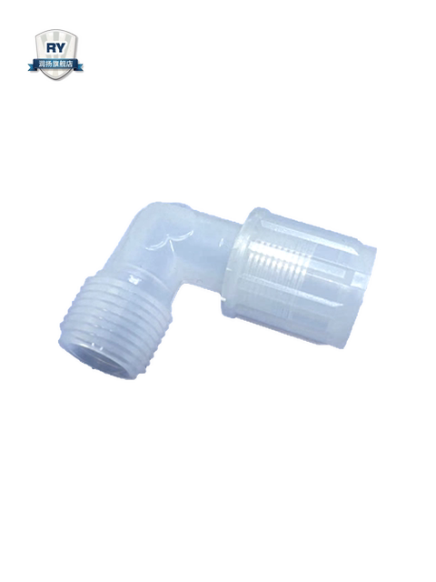PFA connector MC flared bead type direct through outer teeth, strong acid and alkali resistant ink pipe connector 3/8 1/2 3/4