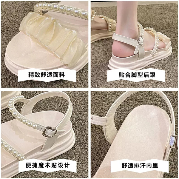 女童凉鞋2026新款公主中大童洋气沙滩鞋休闲运动鞋子软底罗马鞋潮 — 5
