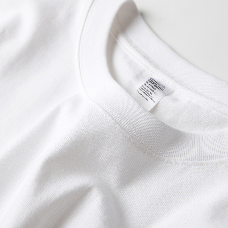 XINJIANG COTTON JAPANESE HEAVY 270G PURE WHITE ROUND NECK SHORT SLEEVE SHOULDER T-SHIRT WOMENS THIN AND VERSATILE SOLID COLOR TOP SUMMER