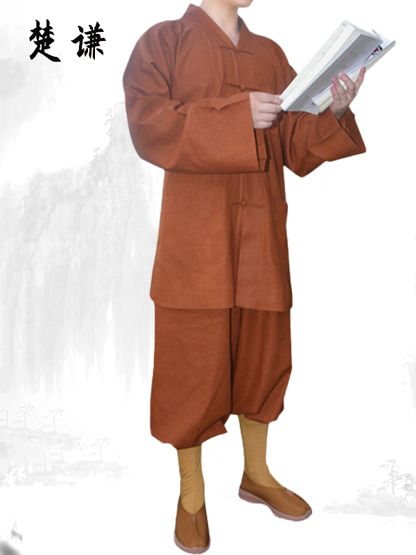 DUSTY MONK CLOTHES SHORT COATS SUMMER TENCEL LINEN GOWNS MONK CLOTHES MONK CLOTHES THIN STYLES COMFORTABLE AND BREATHABLE MEN AND WOMEN