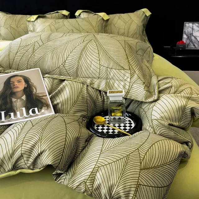 New Washed Tennis Four-Piece Silk Skin-Friendly Comfortable Quilt Cover Bedding Sheets High-Pretty Summer Bedding Wholesale