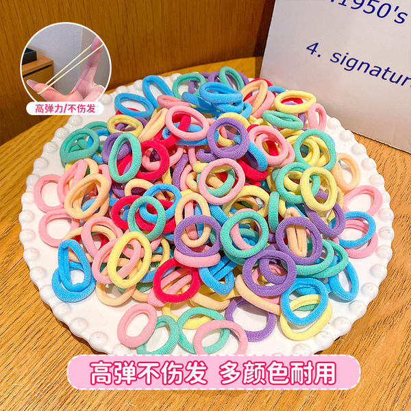 儿童皮筋女童头绳宝宝发圈小女孩扎头发不伤发橡皮筋弹性好毛巾圈 — 4