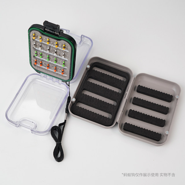 微物便携飞蝇钩饵盒防水收纳格里菲斯鱼钩盒飞钓钩盒路亚毒纹饵盒