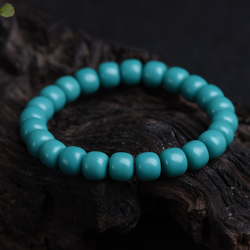 호북 원래 광산 청록색 팔찌 구식 구슬 팔찌 배럴 구슬 팔찌 젤리 소재 높은 도자기 커플 남성과 여성