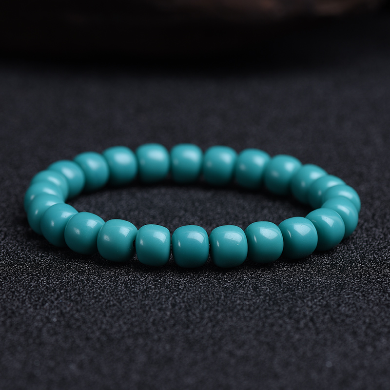 호북 원래 광산 청록색 팔찌 구식 구슬 팔찌 배럴 구슬 팔찌 젤리 소재 높은 도자기 커플 남성과 여성